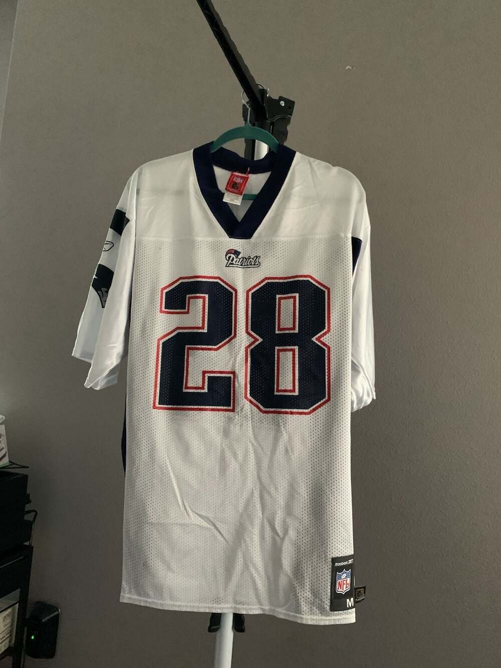 Reebok NFL New England Patriots Corey Dillon 28 Jersey White Size M